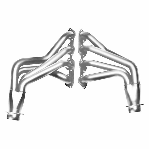 Superjock 68096 Metallic Long Tube Racing Exhaust Headers for 1965-1982 Chevy Corvette SU3080614